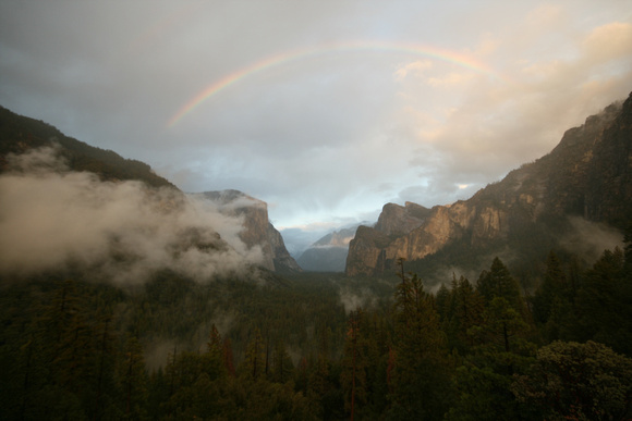 Rainbow over Yosemite
